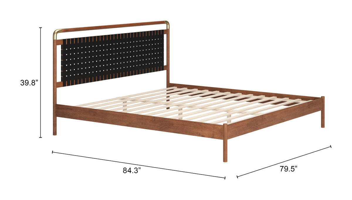 Netz Black & Walnut King Bed