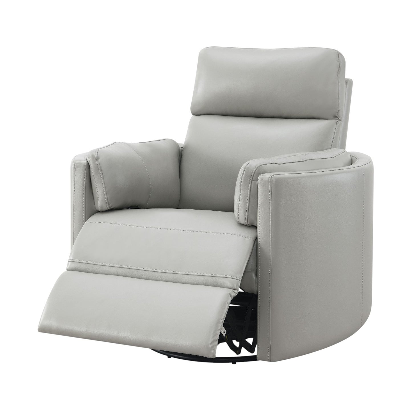 Sagen Gray Faux Leather Recliner – 40"W Recliner