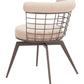 Saku Beige & Brown Swivel Dining Chair