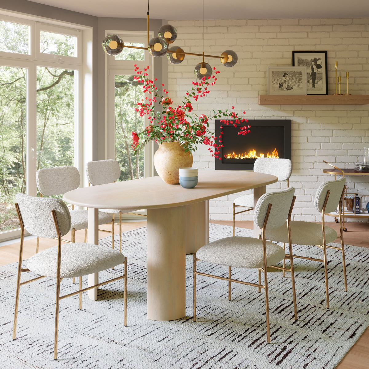Sydhavnen Cream & Gold Dining Chair