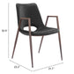 Desi Dining Chair (Set of 2) in Black & Walnut