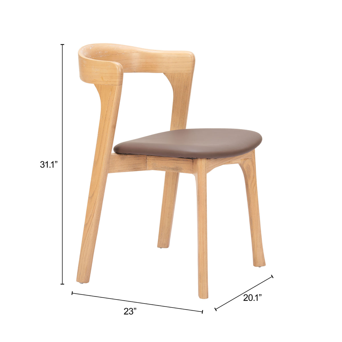 Pioro Brown & Natural Dining Chair (Set of 2)