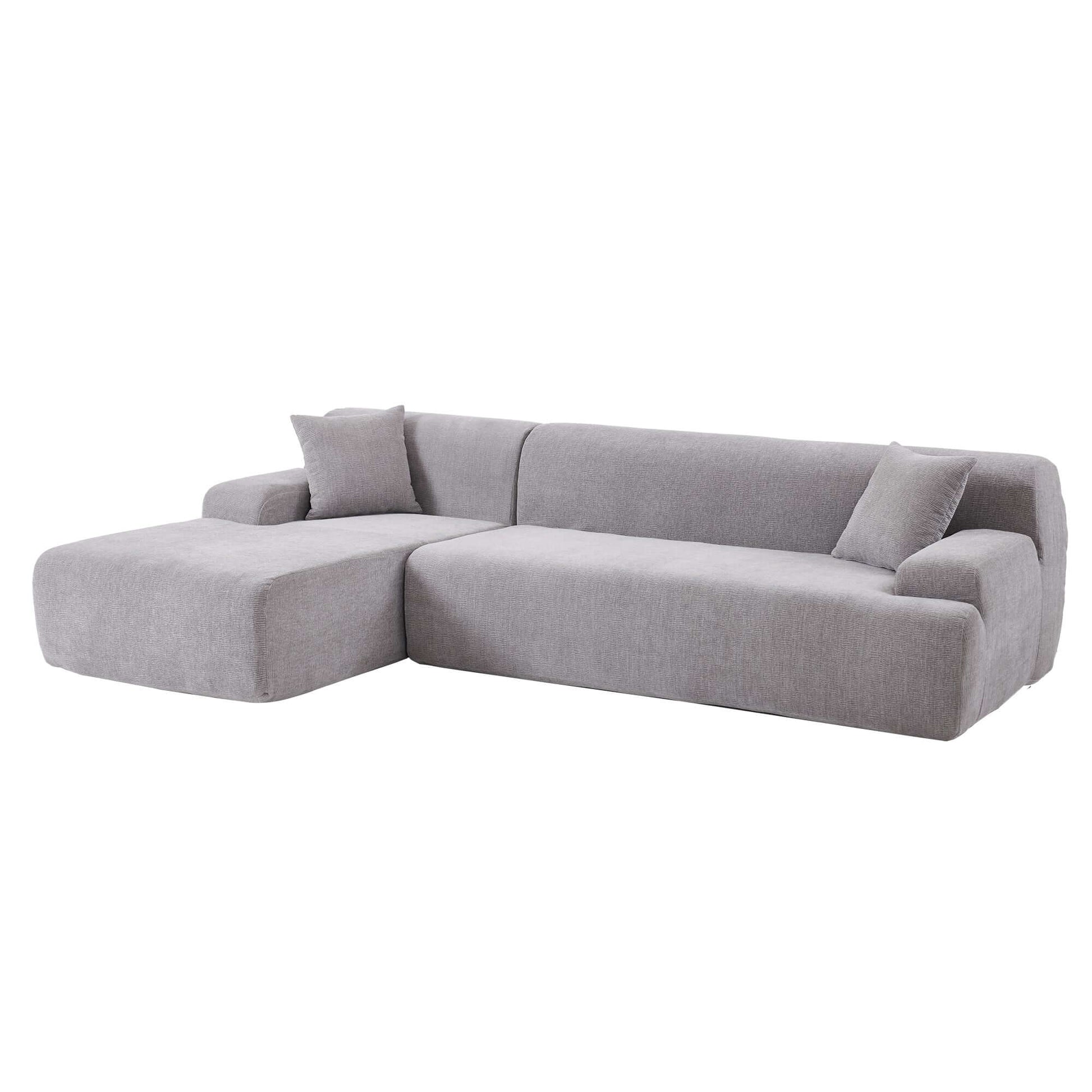 Modern Full Foam L-Shape Modular Chaise Sectional Sofa 109" - Revel Sofa 