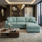Clifford L-Shaped Sectional Sofa – Made in USA, 9 Fabric Options - Leslie Robins Egg - Fabric (13)