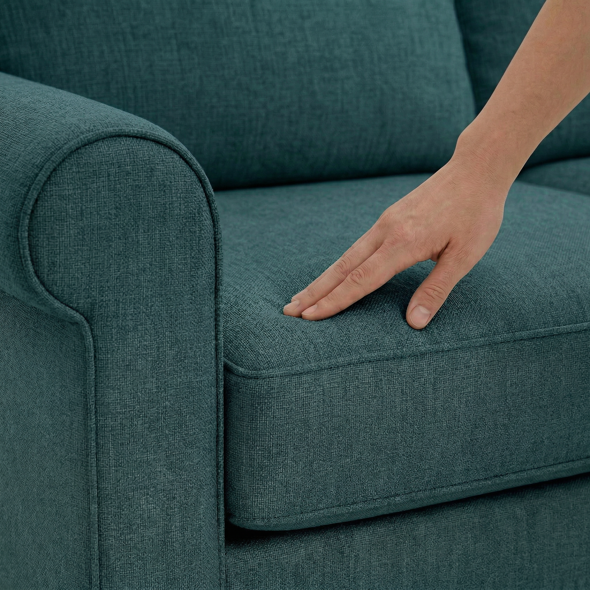 Irlanda Upholstered L-Shaped Sectional – 120" Made-in-USA Sectional Sofa - Hepburn Teal - Fabric (5)