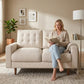 Noemi Tufted Fabric Sofa