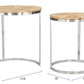 Bari Natural Nesting Table Set (2-Piece)