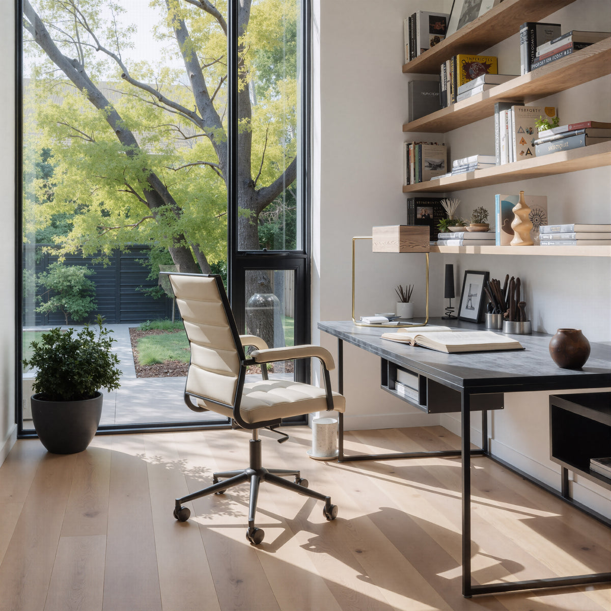 Auction Office Chair in Beige