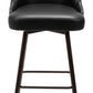 Keppel Swivel Barstool in Black & Bronze