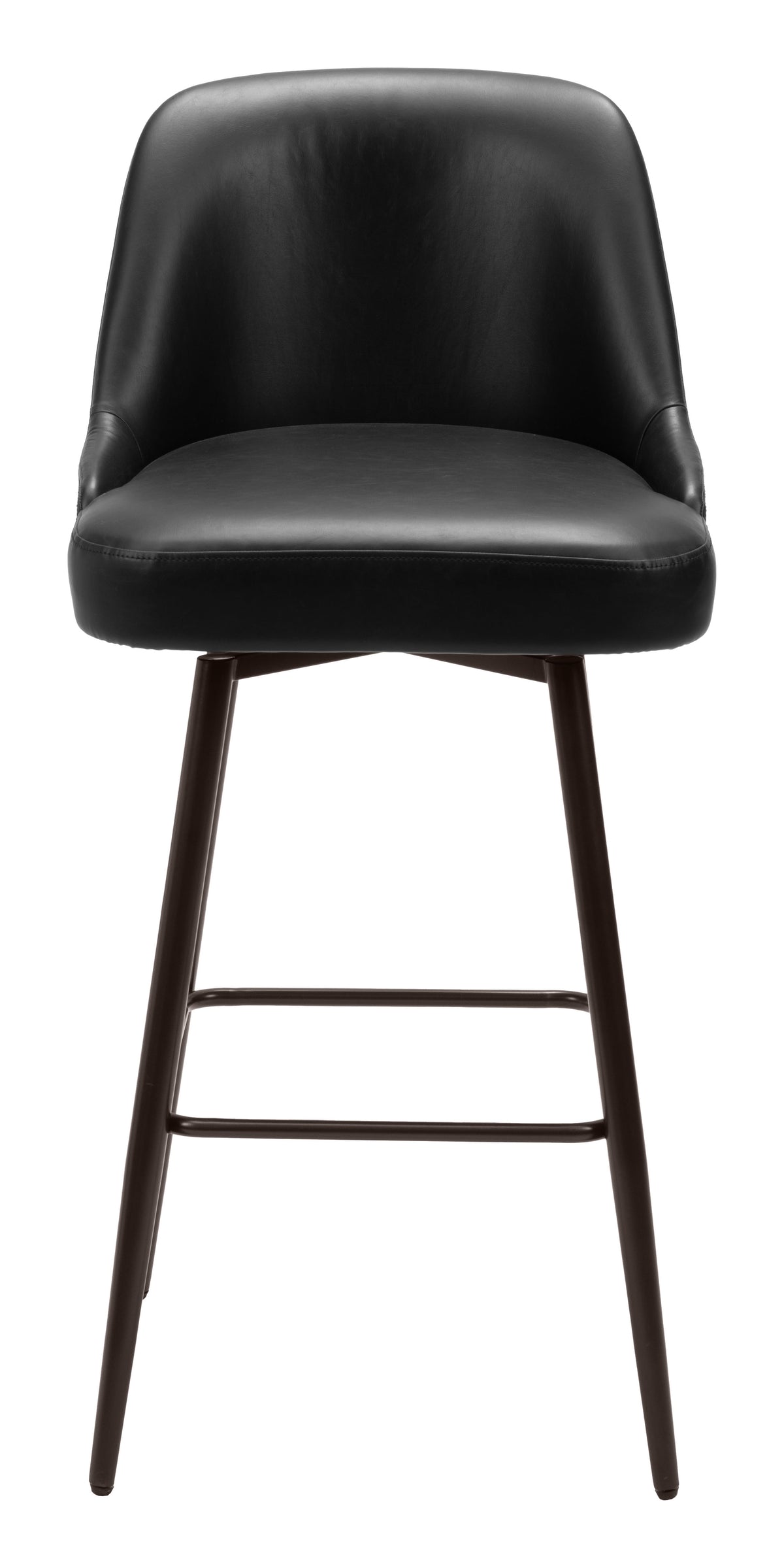 Keppel Swivel Barstool in Black & Bronze