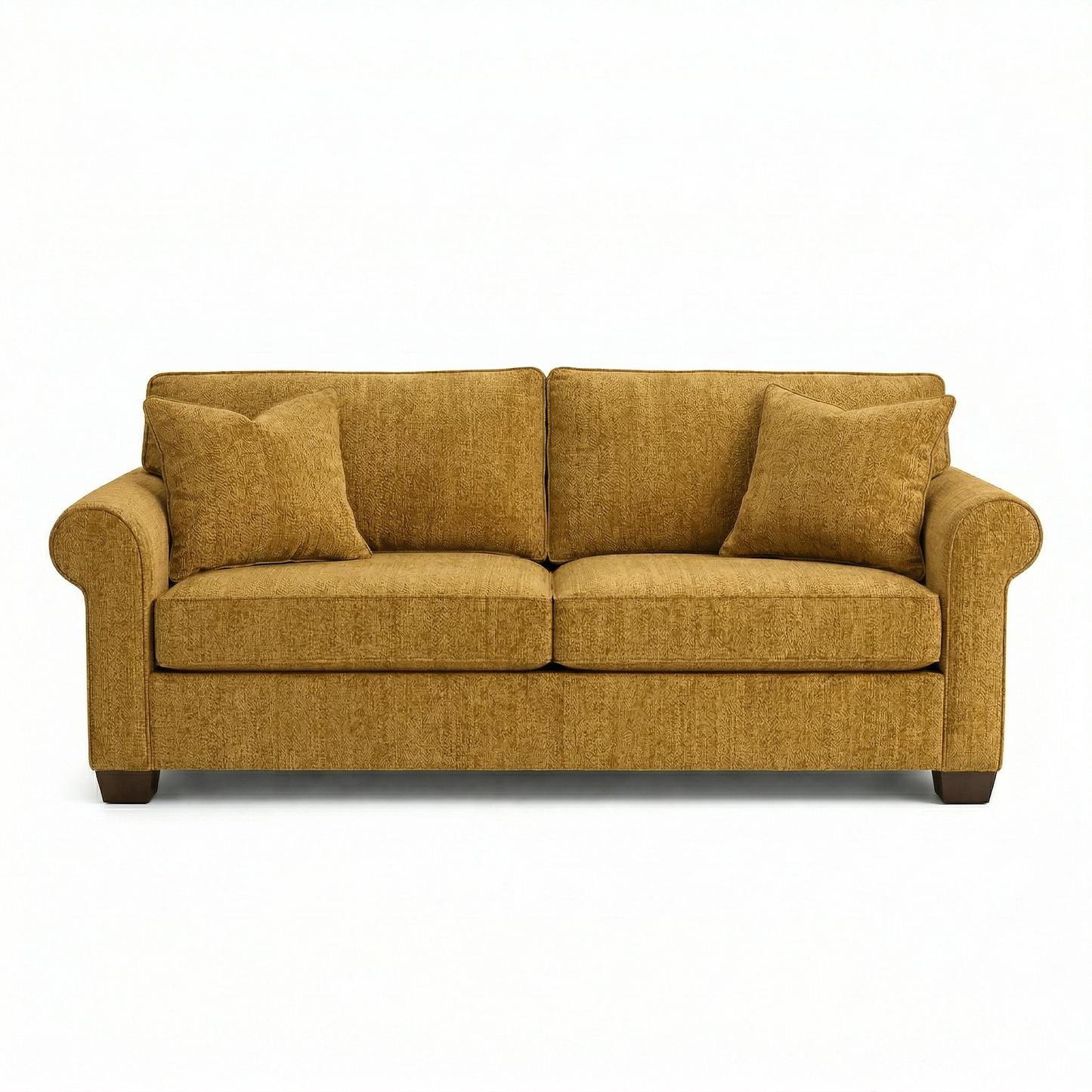 Irlanda Classic Sofa – 92" Rolled-Arm Made-in-USA Sofa - Yellow Hepburn Chai Tea Fabric (4)