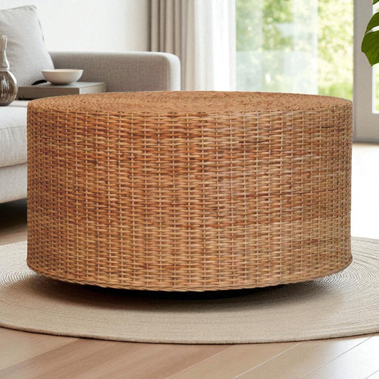 Baird Brown Wood Coffee Table – 31.5" Round Coffee Table – view 2