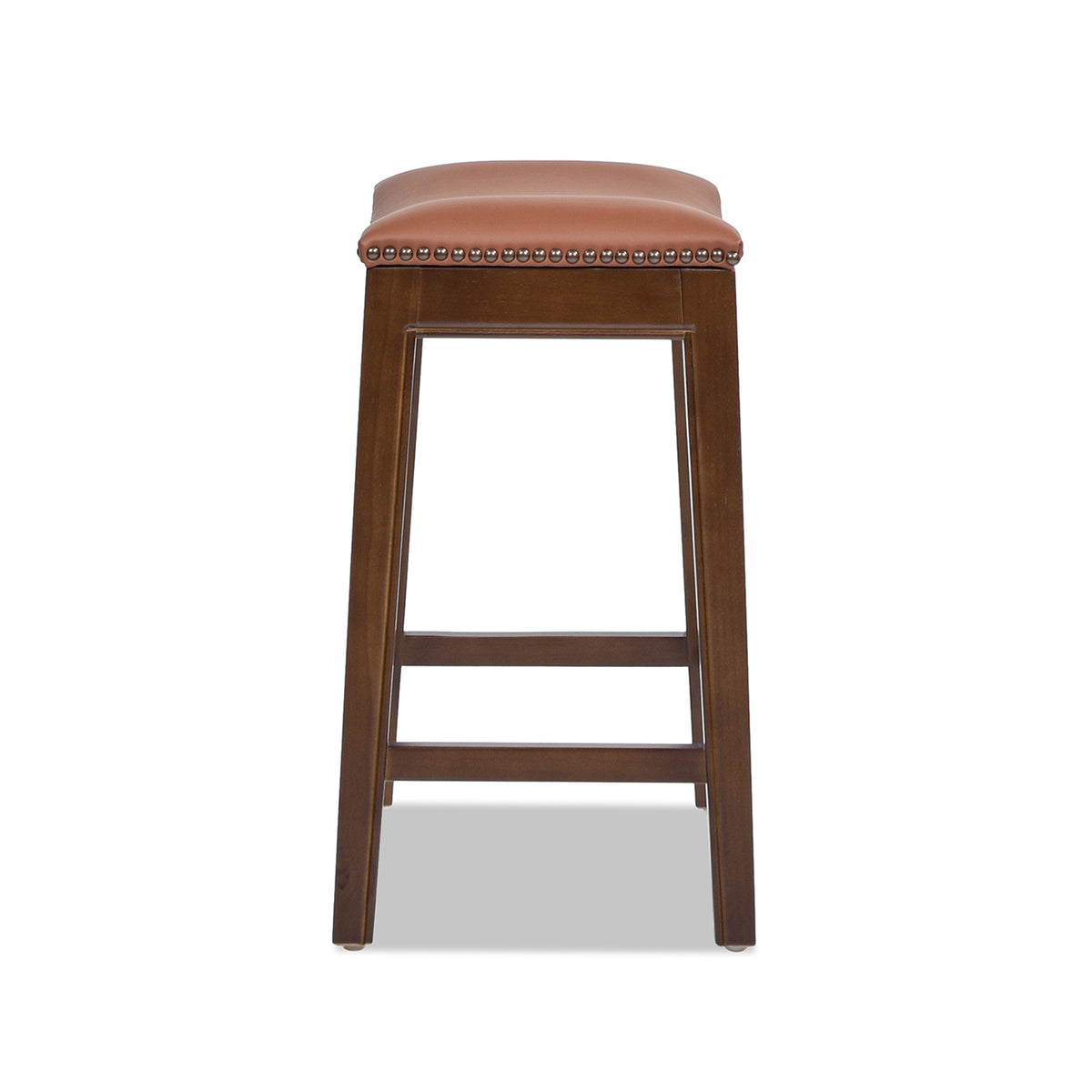 Barlow 24.5' Top Grain Leather Backless Saddle Counter Stool – view 5