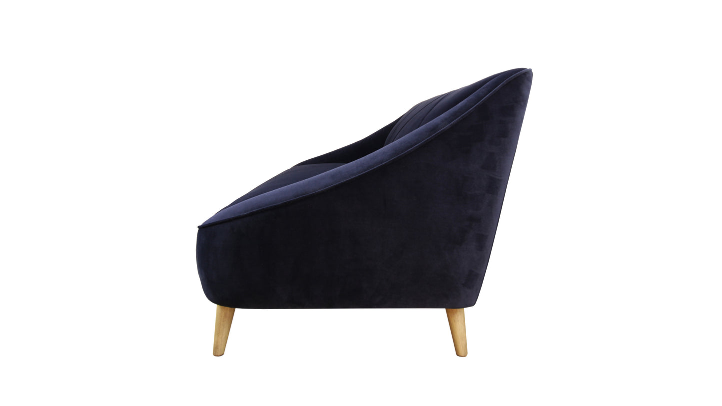 Baylee Navy Blue Upholstered Sofa – 80" Sofa – view 4
