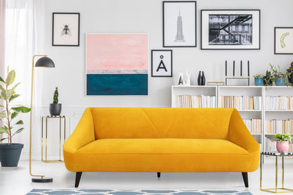 Baylee Yellow Upholstered Sofa – 80" Sofa – view 2