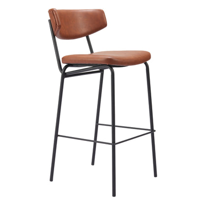 Charon Barstool (Set of 2) in Vintage Brown
