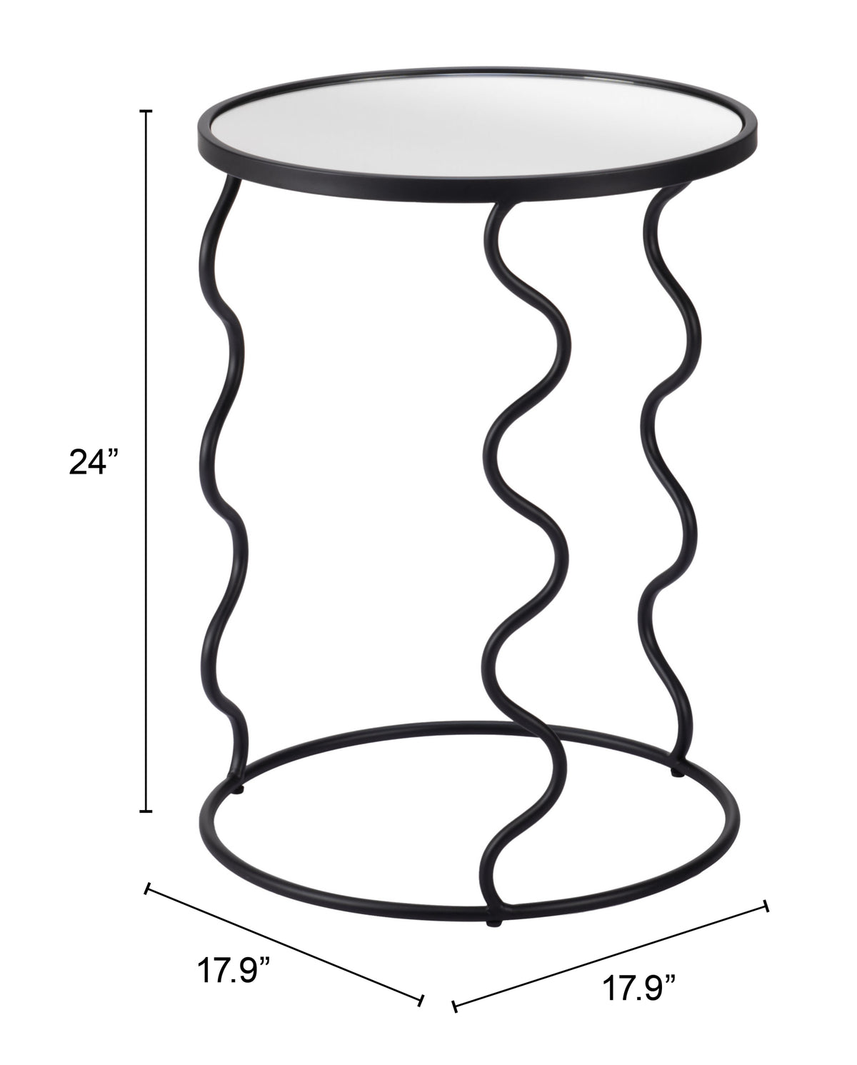 Bastia Black Side Table