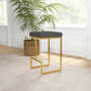 Joel Gold Velvet Bar Stool – Upholstered Backless Counter Stool with Metal Frame (Modern Glam Style) in a stylish setting.
