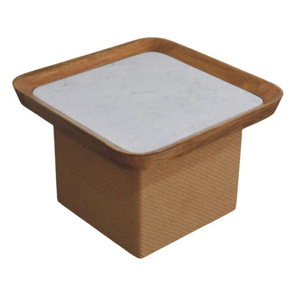 Chatai Marble Top Solid Wood Coffee Table – 24