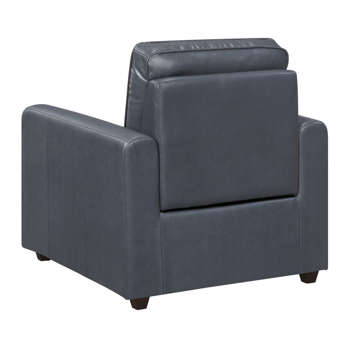 Ardley power reclining sofa, loveseat and chair set in navy faux leather