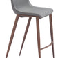 Magnus Barstool (Set of 2) in Slate Gray & Walnut