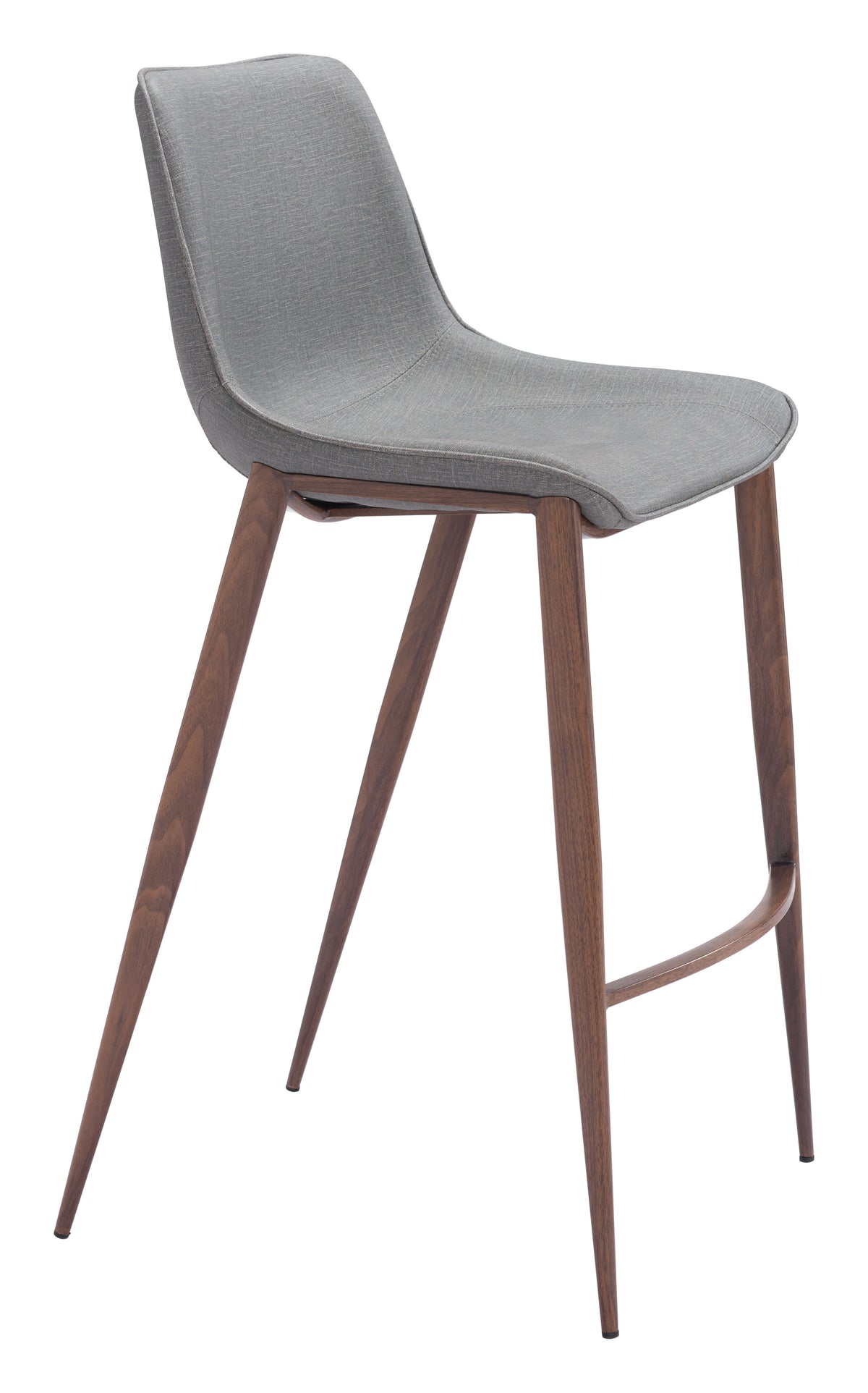 Magnus Barstool (Set of 2) in Slate Gray & Walnut