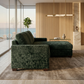 Modena L-Shaped Sectional Sofa - Green Velvet Antique Charcoal (5)