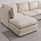Modern Modular U-Shape Dual Chaise Sofa Sectional 129'