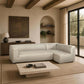 Lukas 2-piece sectional with right-facing chaise in cream