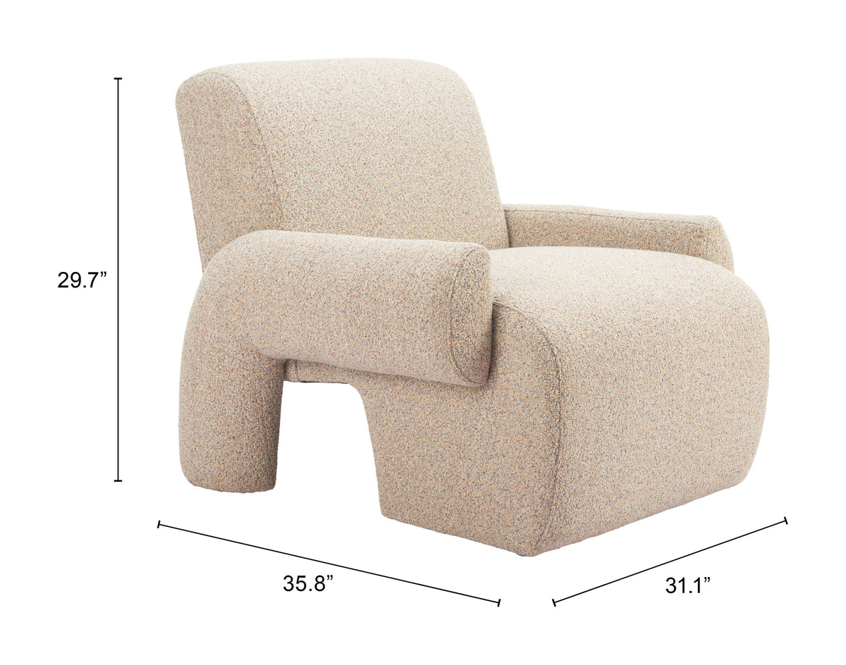 Rura Heathered Beige Accent Chair