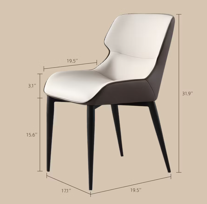 Marlowe Faux Leather Dining Chairs – 31.9" Metal-Leg Set of 2 (2 Colors)