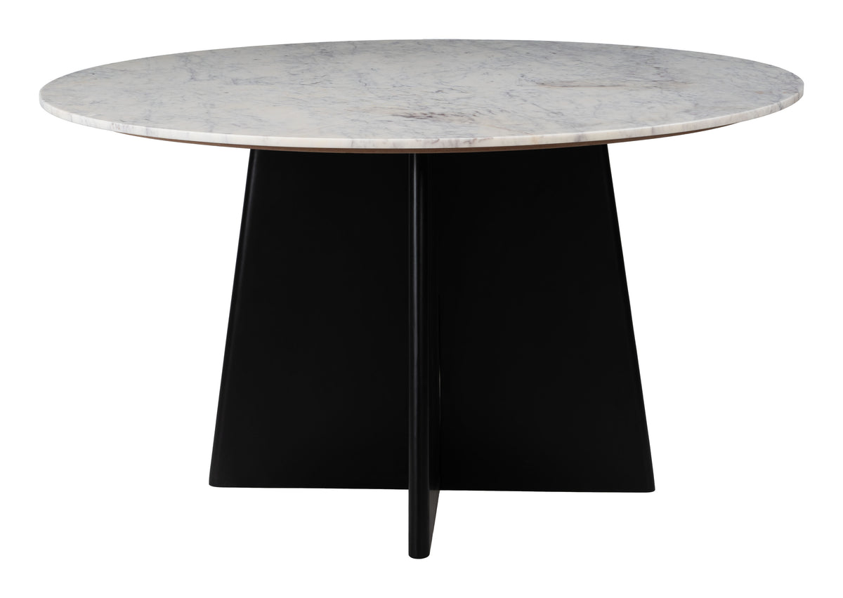 Strela White & Black Dining Table