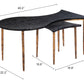 Norden Black & Bronze Coffee Table Set (2-Piece)