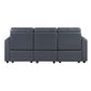 Ardley Navy Faux Leather Power Reclining Sofa Set
