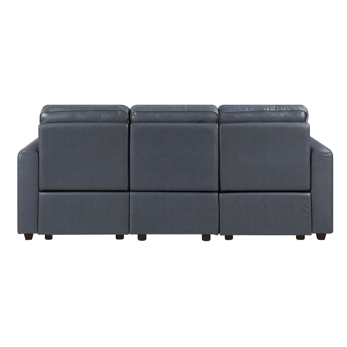 Ardley Navy Faux Leather Power Reclining Sofa Set