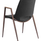 Desi Dining Chair (Set of 2) in Black & Walnut