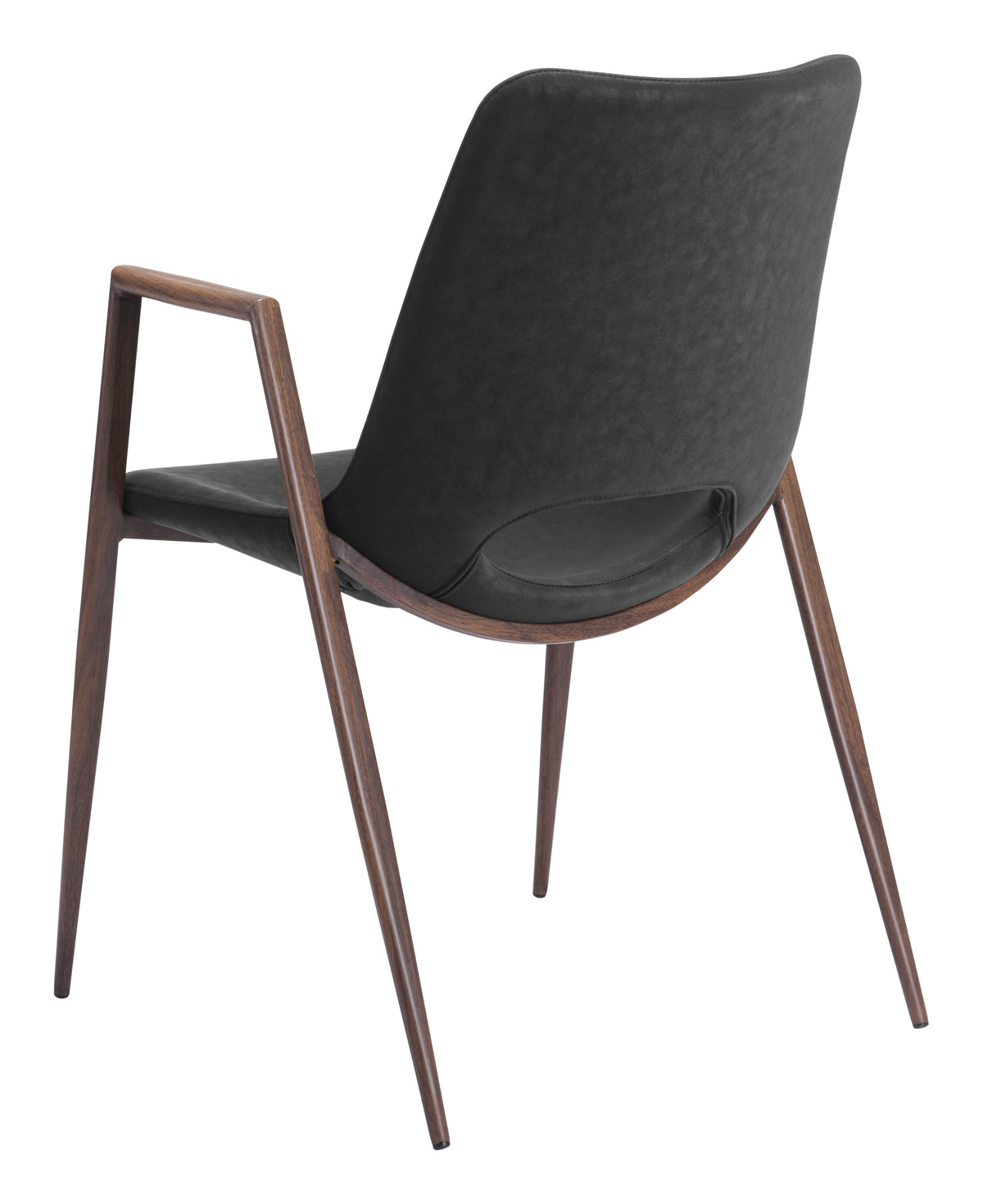 Desi Dining Chair (Set of 2) in Black & Walnut