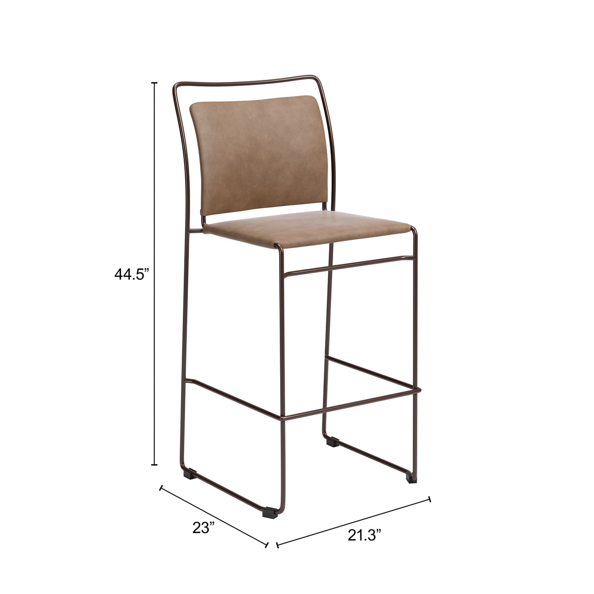 Verbena Brown Barstool (Set of 2)