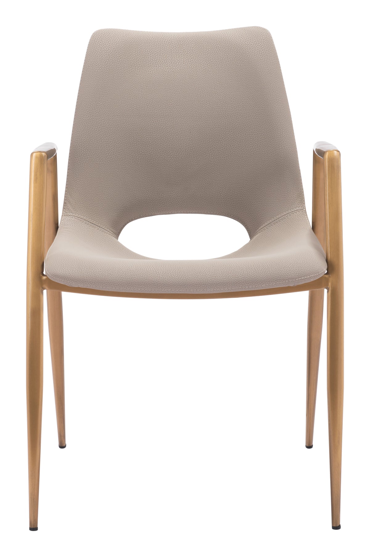 Desi Dining Chair (Set of 2) in Beige & Gold