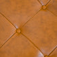 Seletar Round Button Tufted Leather Ottoman – 37” Genuine Leather Ottoman (MCM Style, Multi-Functional) close-up texture.
