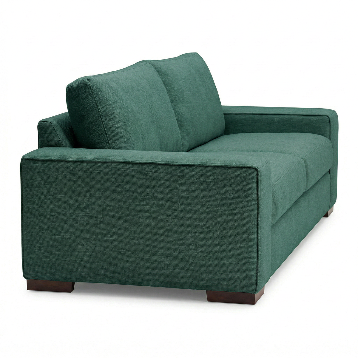 Modena Sofa 92" – Made in USA Square-Arm Sofa (7 Fabrics) - Velvet Antique Kelly Green - Velvet (11)