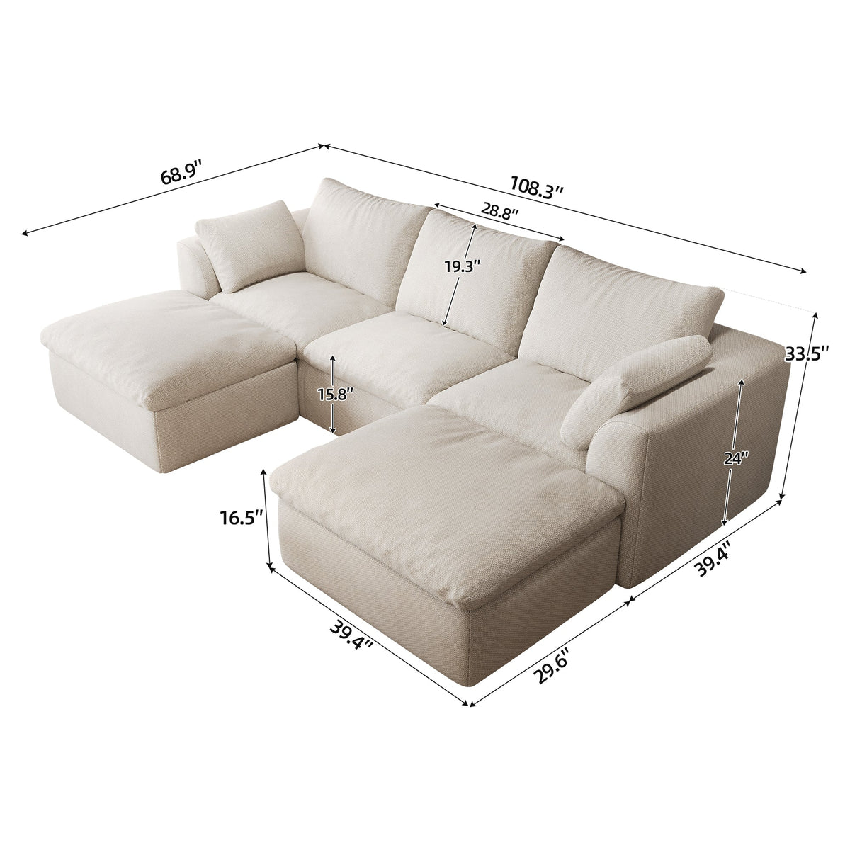 Pelham Cloud Modular Sectional