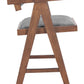 Delhi Gray & Walnut Counter Stool (Set of 2)