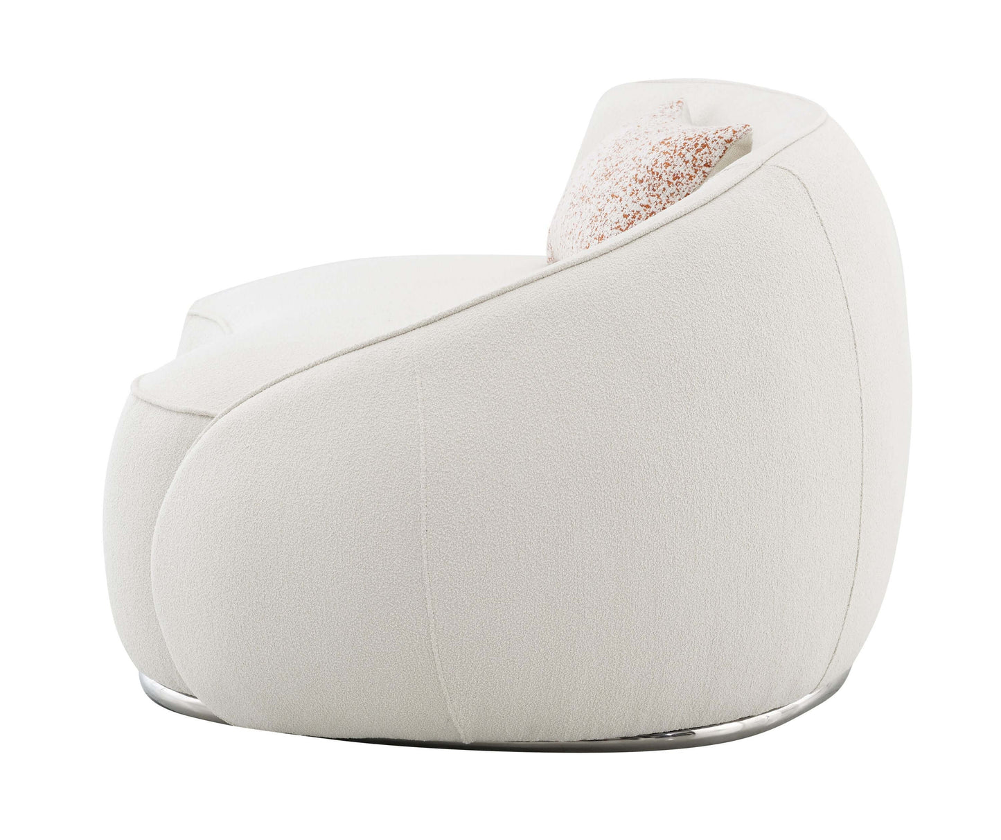 Sahara Beige Boucle Curved Modular Sectional Sofa (2 Sizes) showcasing its elegant curved design and soft boucle fabric.