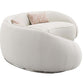 Sahara Beige Boucle Curved Modular Sectional Sofa (2 Sizes) featuring a sculptural design with soft cushions.