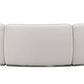 Sahara Beige Boucle Curved Modular Sectional Sofa (2 Sizes) with sculptural design and sleek stainless-steel base.