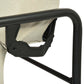 Detail of the mechanism on the 79" Beige Fabric Convertible Futon Steel Sleeper Reclining Sofa for easy transformation.
