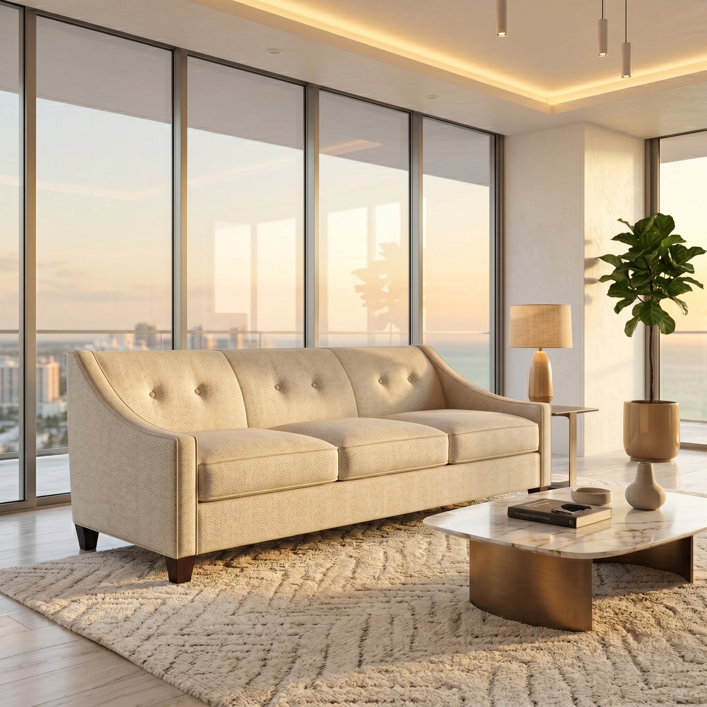 Berlin Classic Sofa – 87" American-Made 3-Seat Sofa – view 4