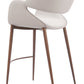 Limay Beige & Walnut Counter Stool