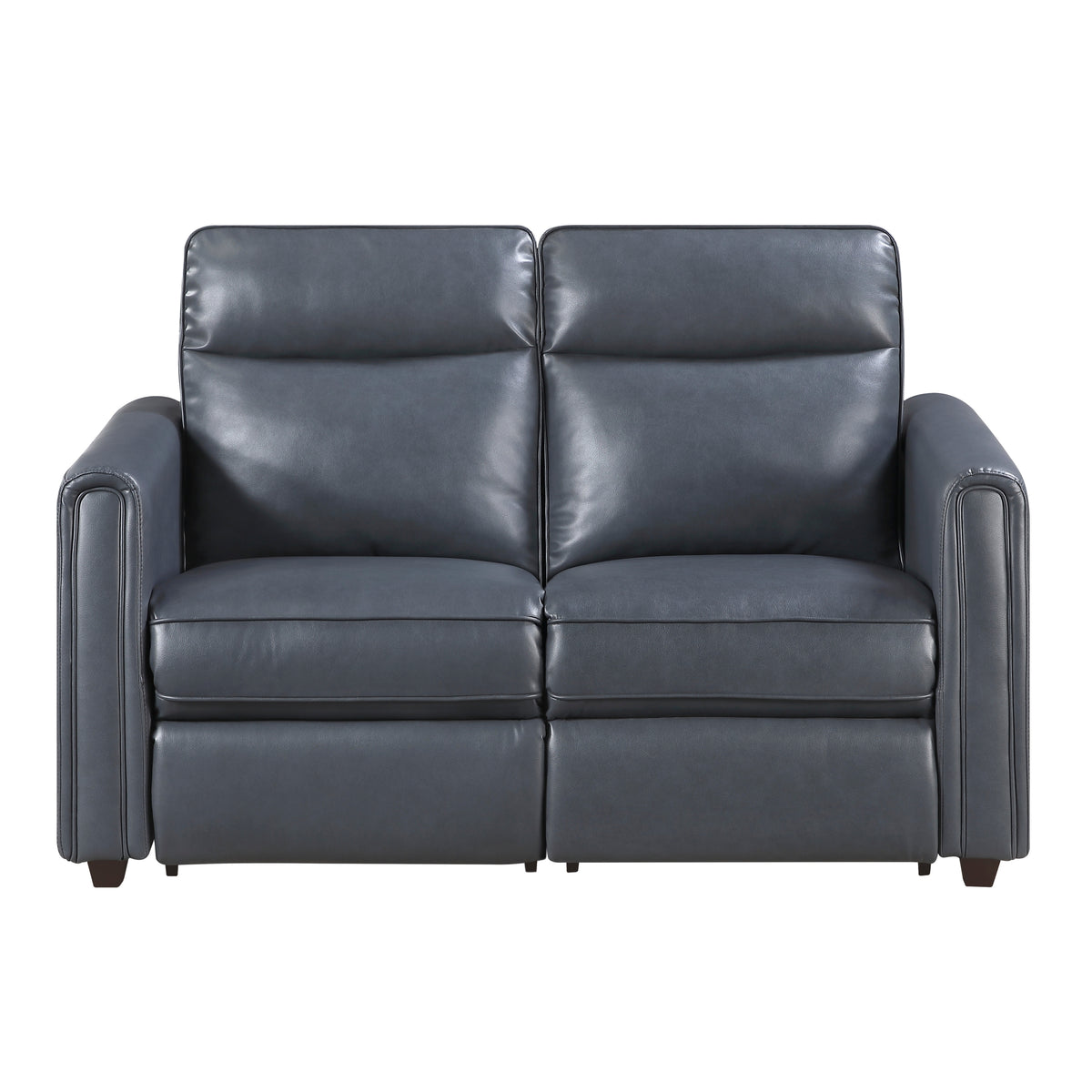 Ardley Navy Faux Leather Power Reclining Sofa Set